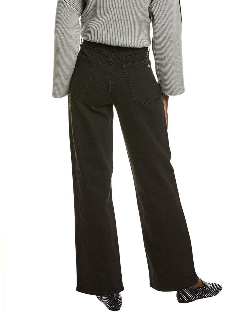 Rag & Bone Black Lori Mid-Rise Wide Leg Jean