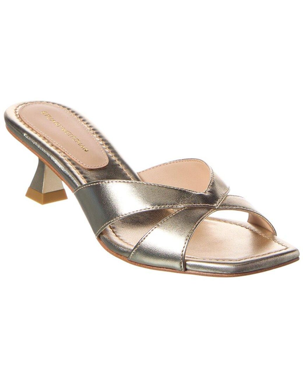 Stuart Weitzman Natural Miami 50 Leather Sandal