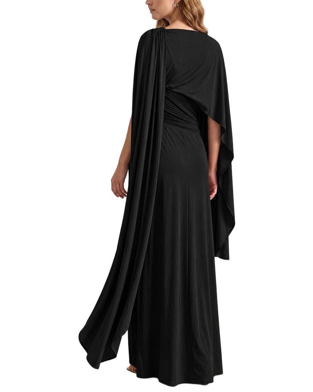 AMINA GLAM Black Long Sleeve Maxi Dress