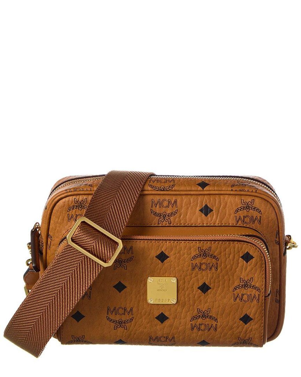 MCM Aren Small Visetos Crossbody in Brown Lyst