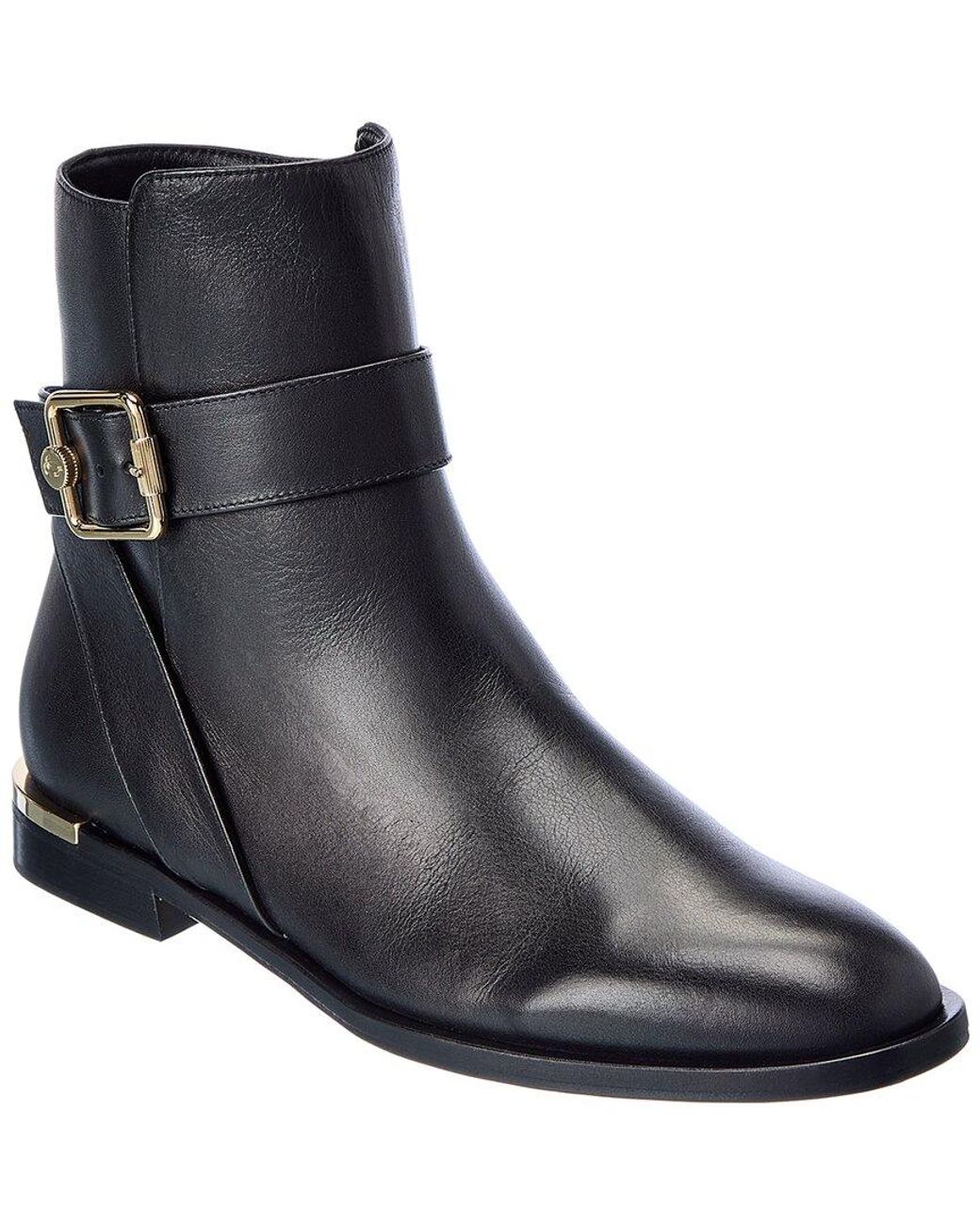 Jimmy Choo Clarice Leather Bootie in Black | Lyst