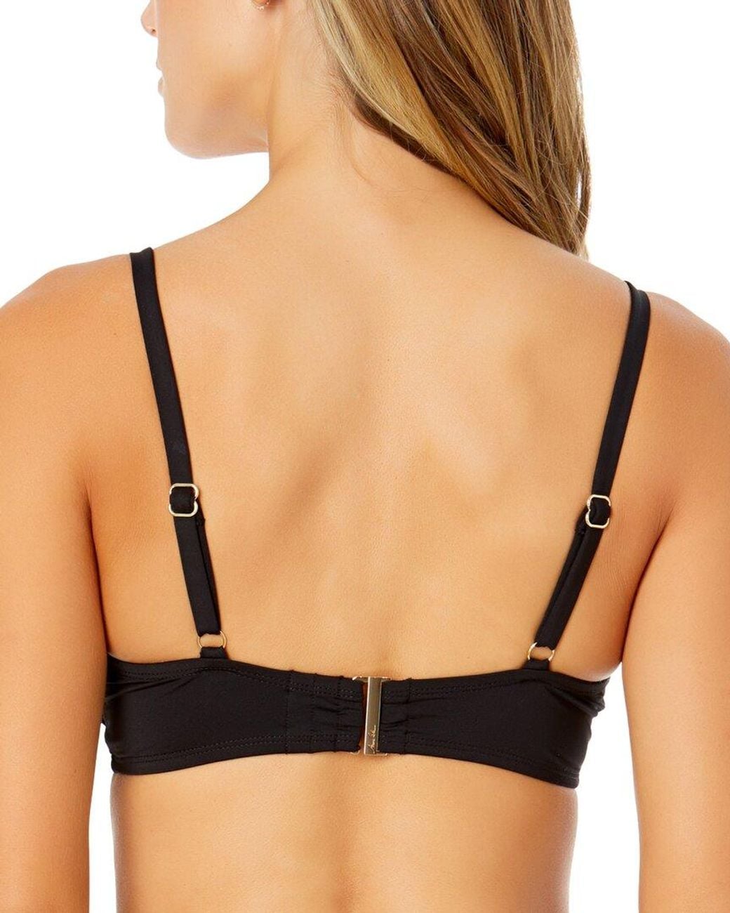 Anne Cole Black V Wire Elongated Underwire Top