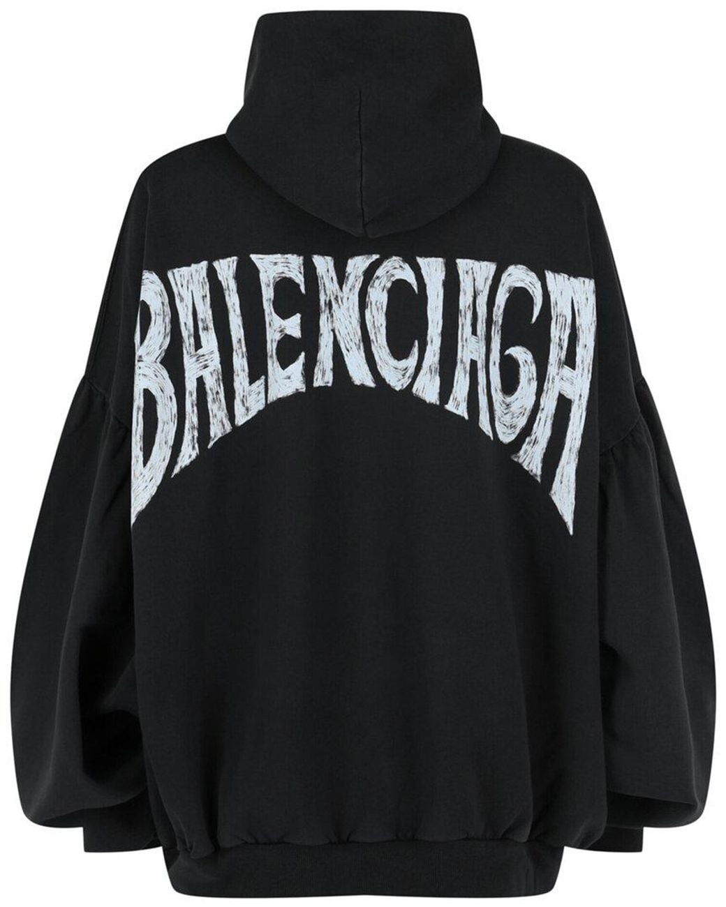 Balenciaga Black Paris Tropical Round Hoodie for men