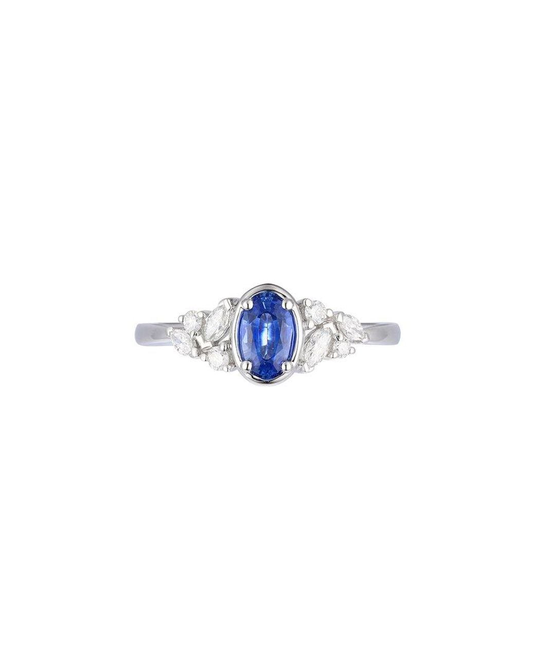 Gregg Ruth Blue 14K 0.64 Ct. Tw. Diamond & Sapphire Ring