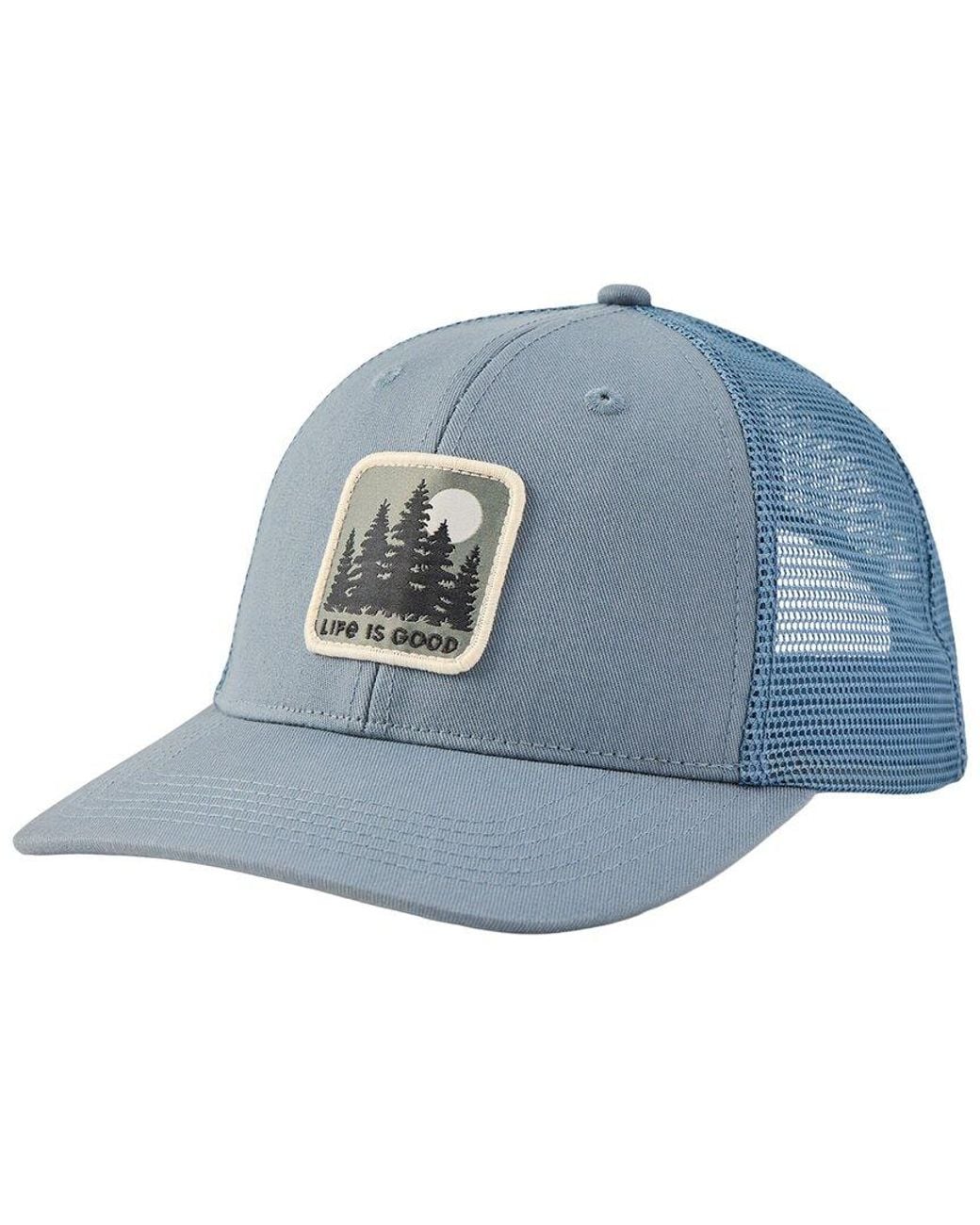 Life Is Good. Blue Trucker Hat for men