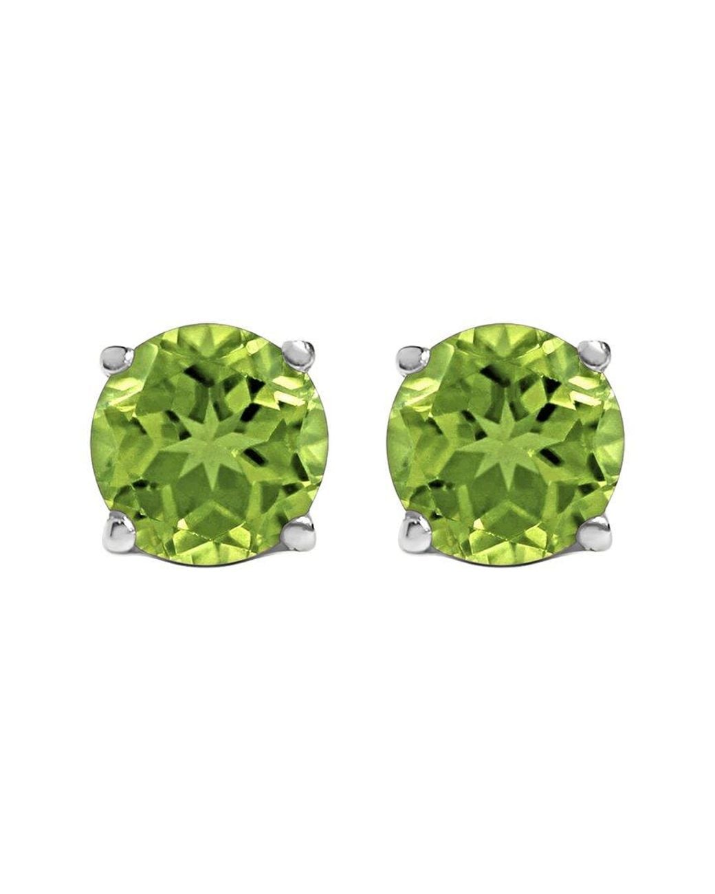 Haus of Brilliance Green Colorful Gemstones 14K 1.10 Ct. Tw. Peridot Stud Earrings