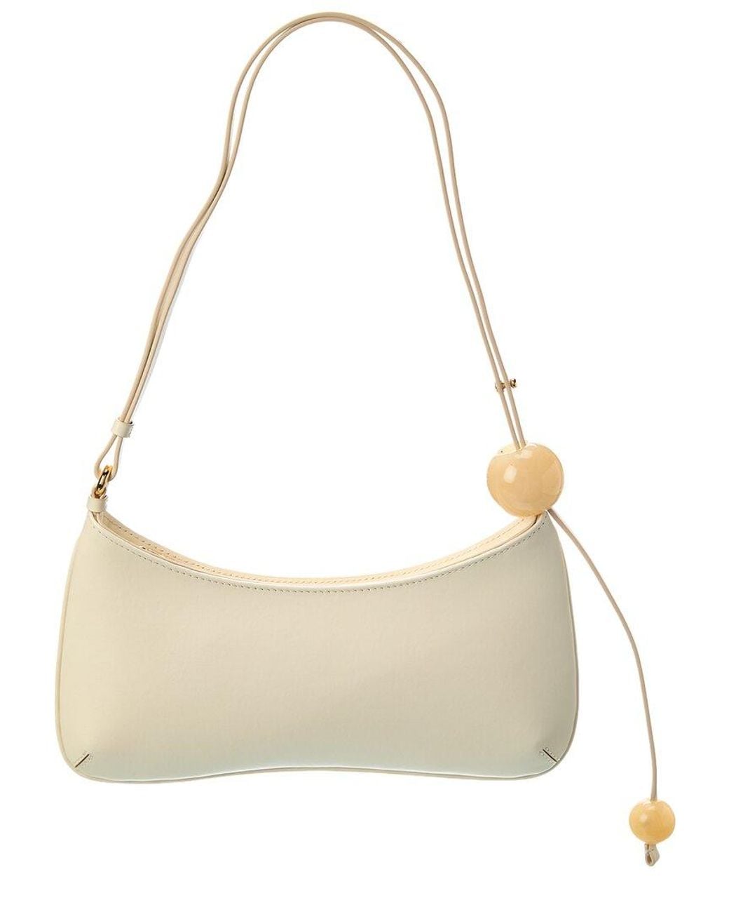 Jacquemus Natural Le Bisou Perle Leather Hobo Bag