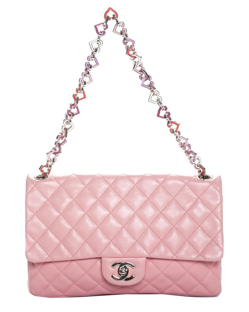 chanel quilted purple bag