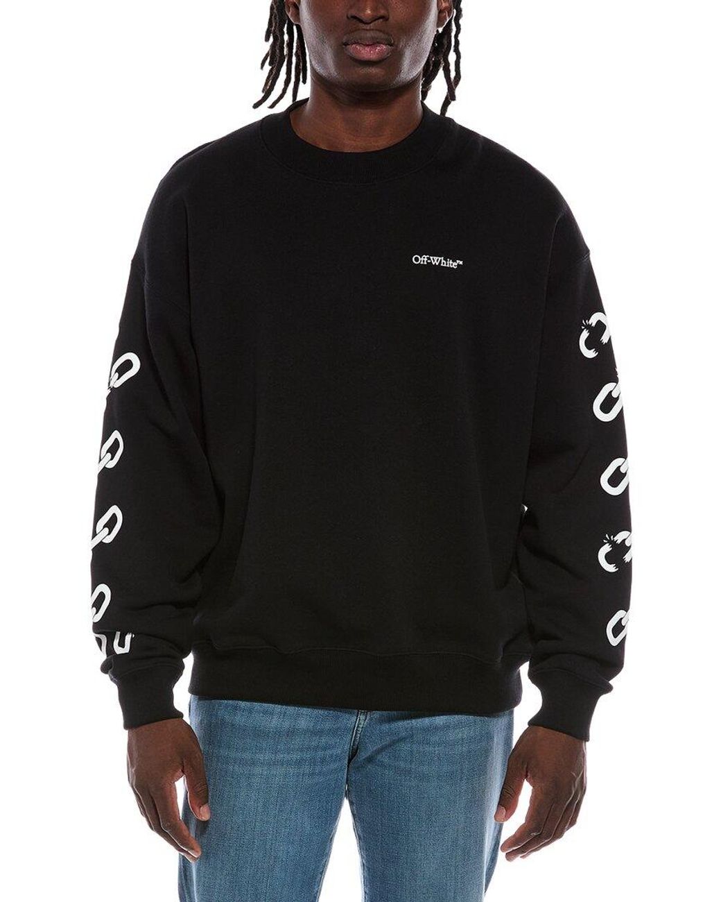 Off-White c/o Virgil Abloh Black Off- Crewneck Sweatshirt for men