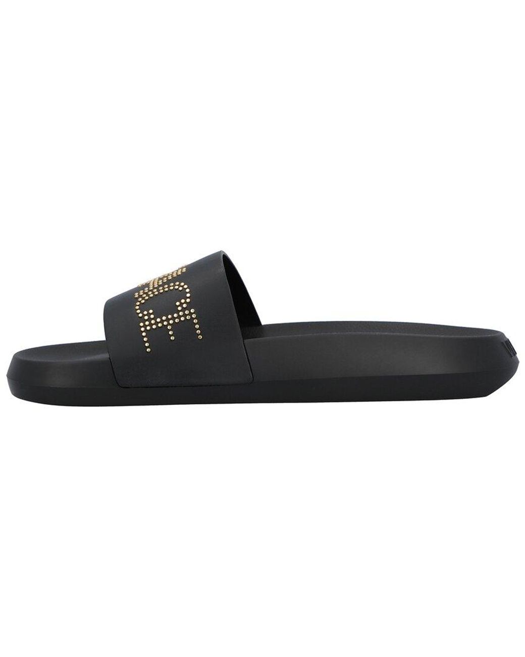 Versace Black Rubber Slide for men