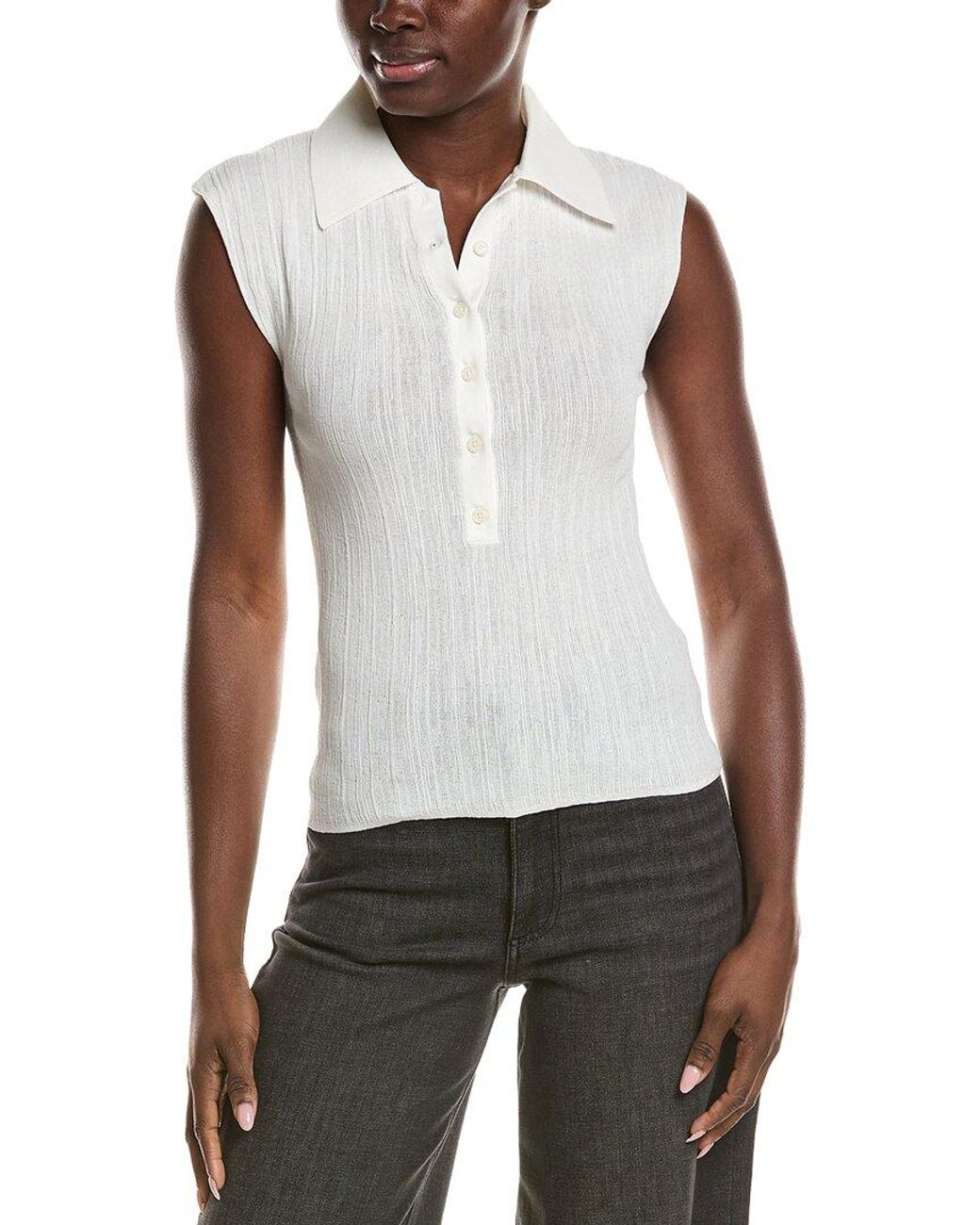 A.L.C. White Ollie Top