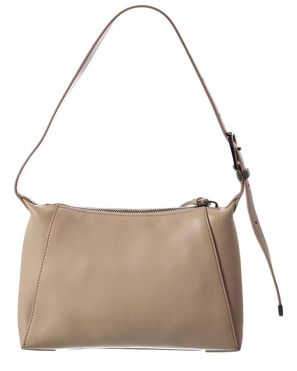 Brunello Cucinelli Natural Leather Shoulder Bag