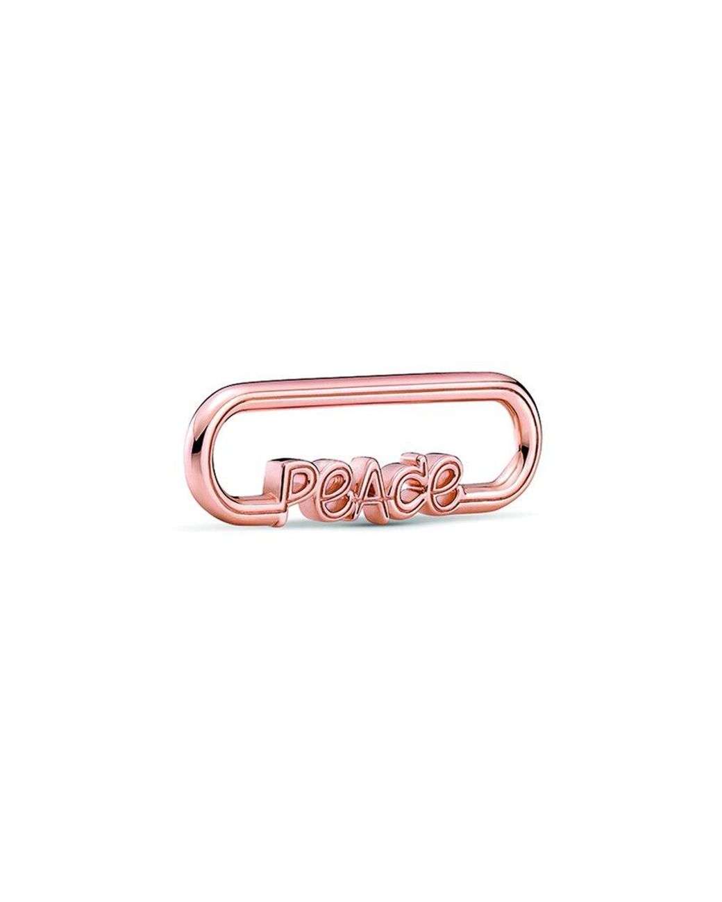 Pandora Pink Me 14k Plated Peace Script Charm