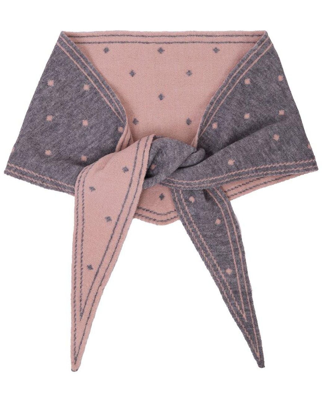 Saachi Purple Polka Dot Triangle Scarf