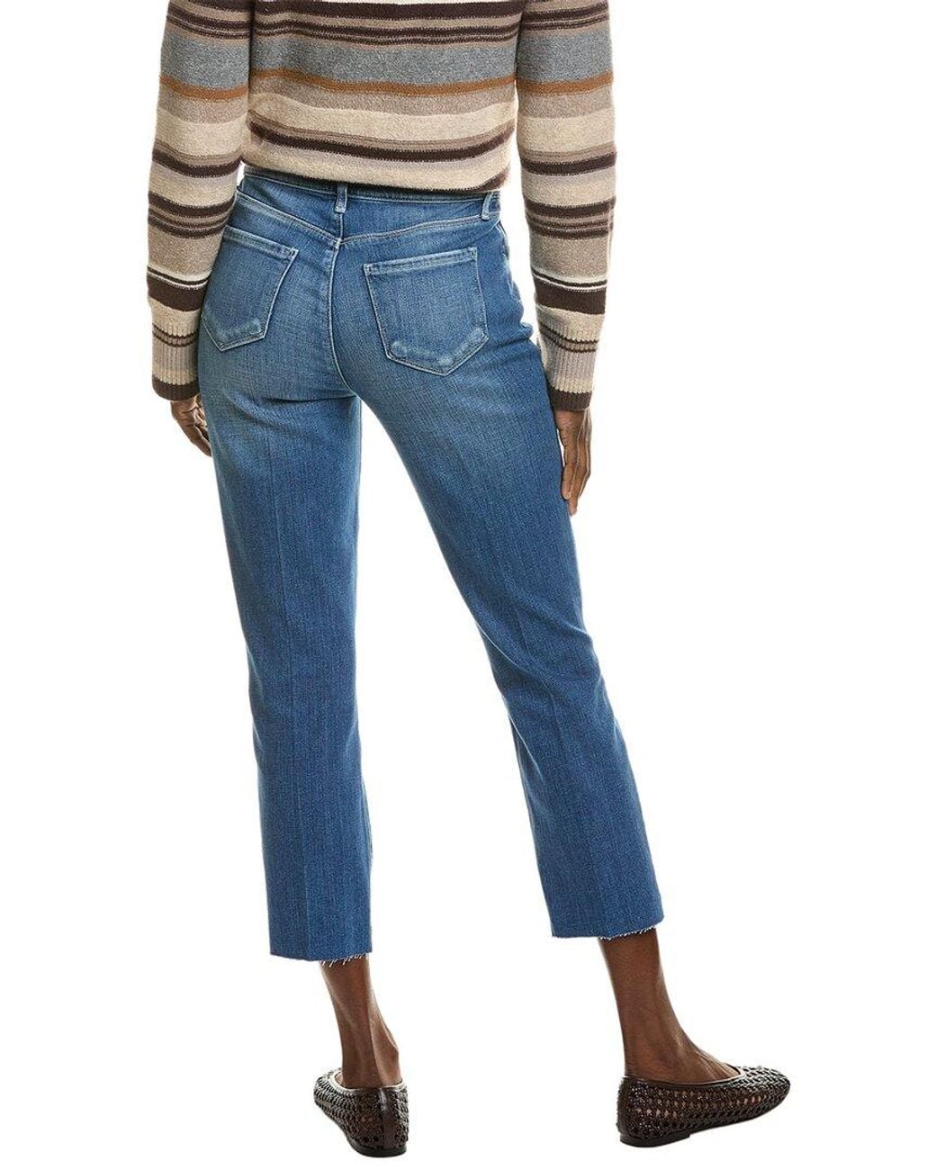 L'Agence Blue Sada High-Rise Crop Slim Jean
