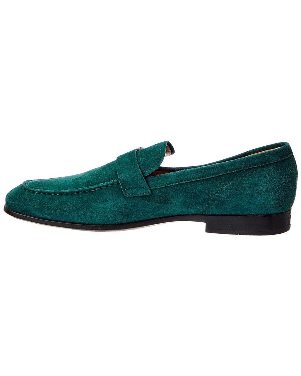 Tod's Green Suede Loafer for men