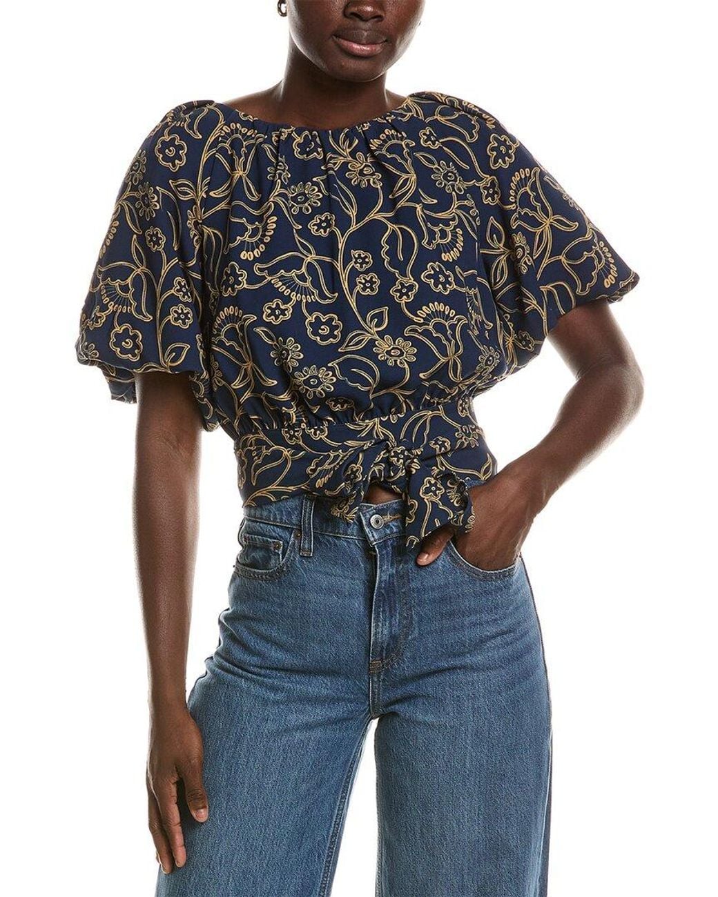 tyler boe Black Hannah Print Knit Top