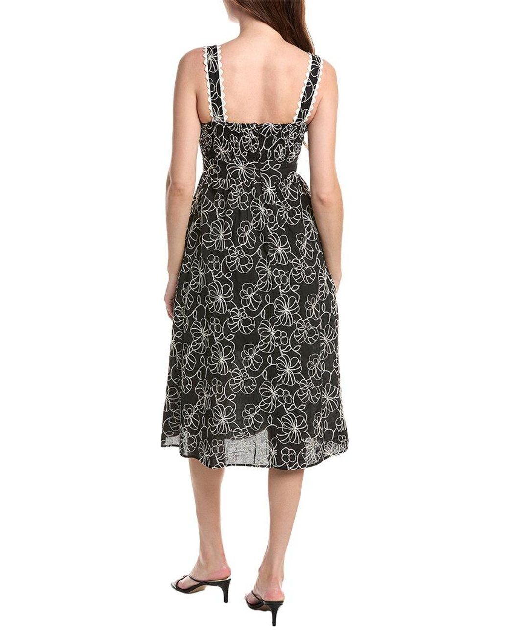 Sam Edelman Black Floral A-Line Dress
