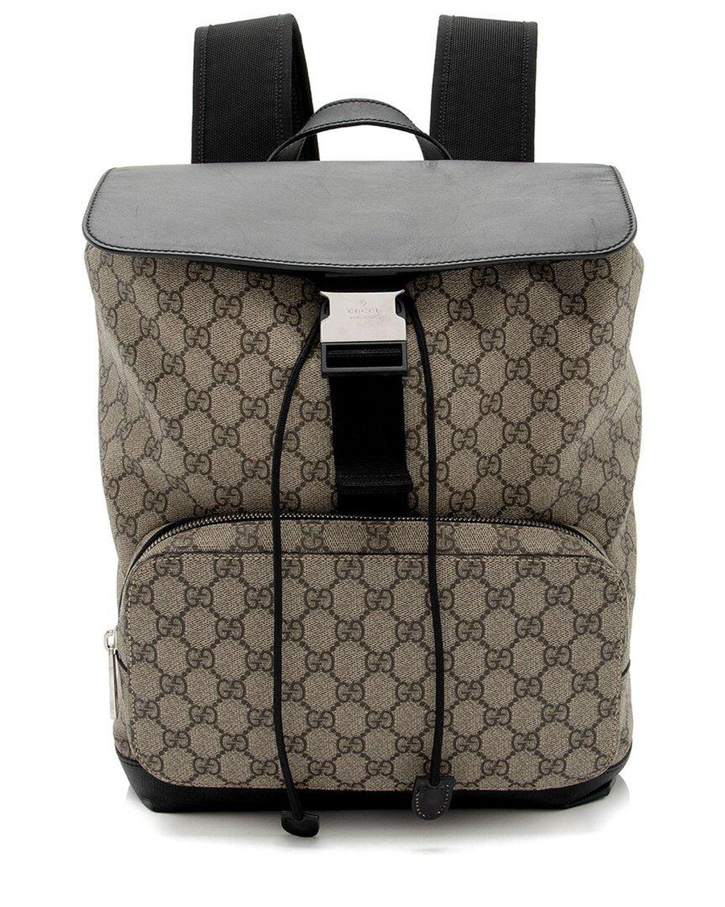 Gucci Gg Supreme Canvas Leather Small Backpack Authentic Pre Owned in Black Lyst UK