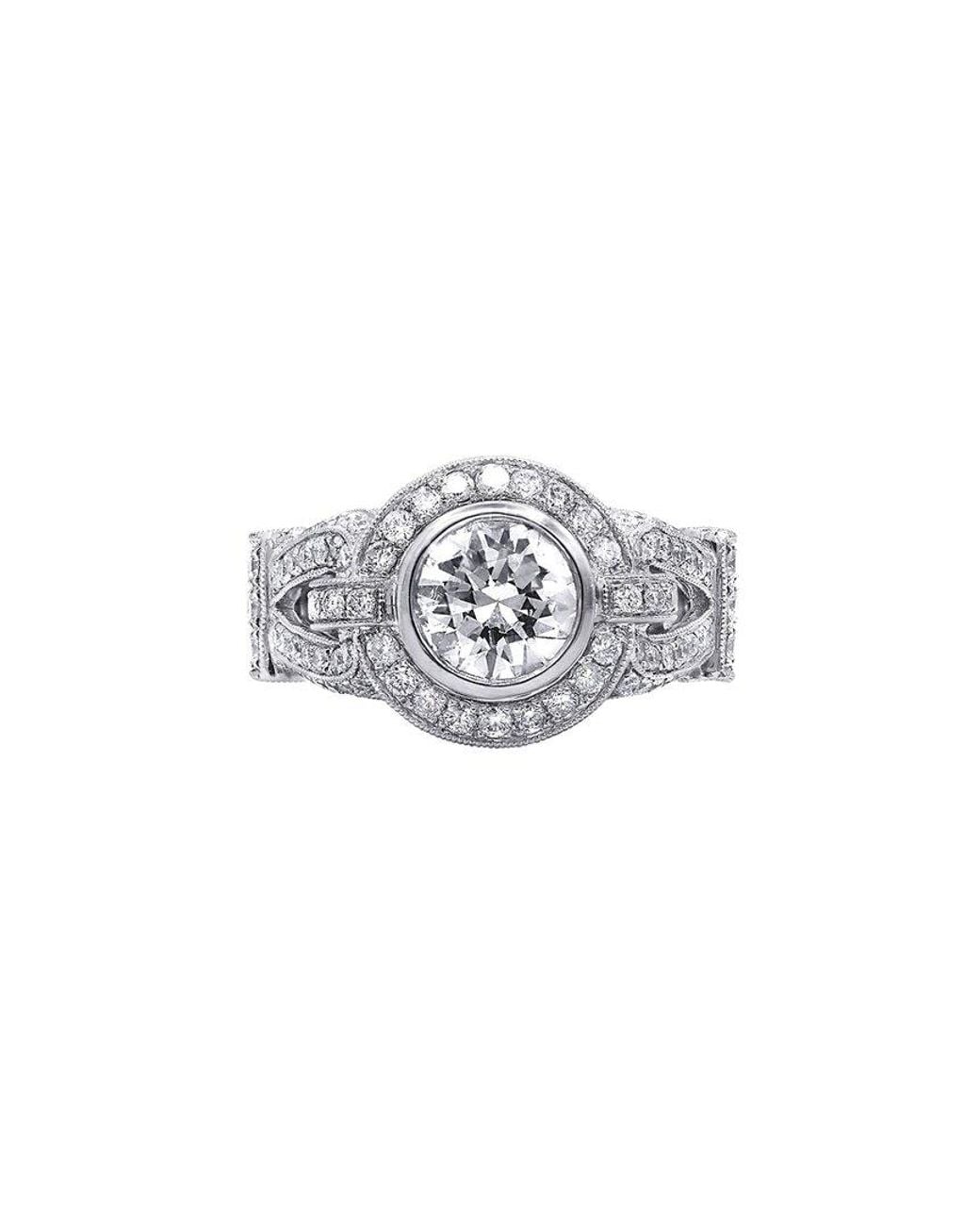 Diana M White Fine Jewelry 18K 2.58 Ct. Tw. Diamond Half-Set Ring