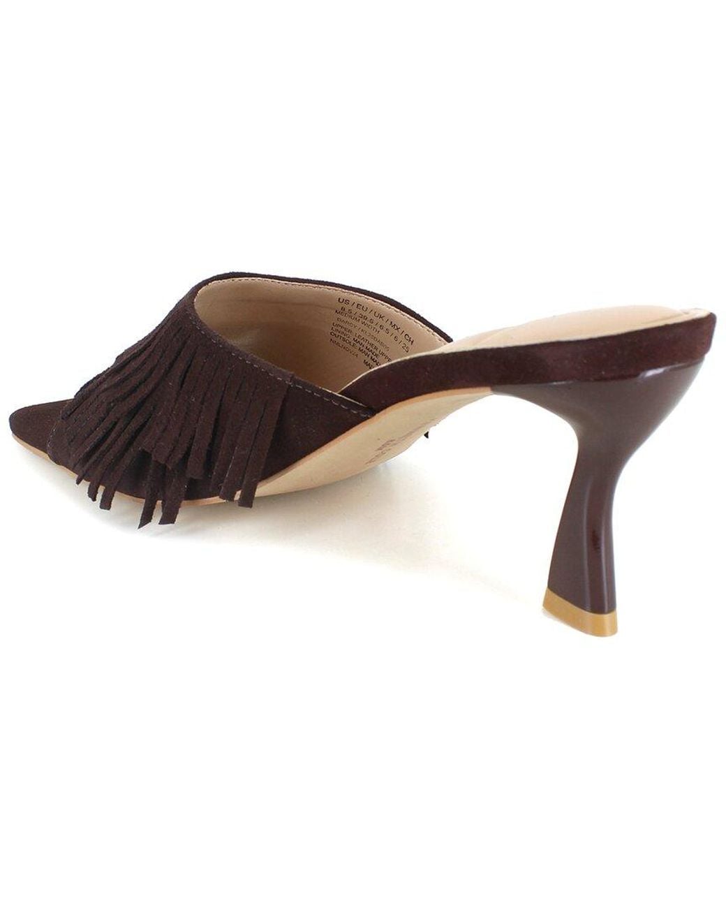 Kenneth Cole Brown Darby Fringe Slip On Dress Sandals