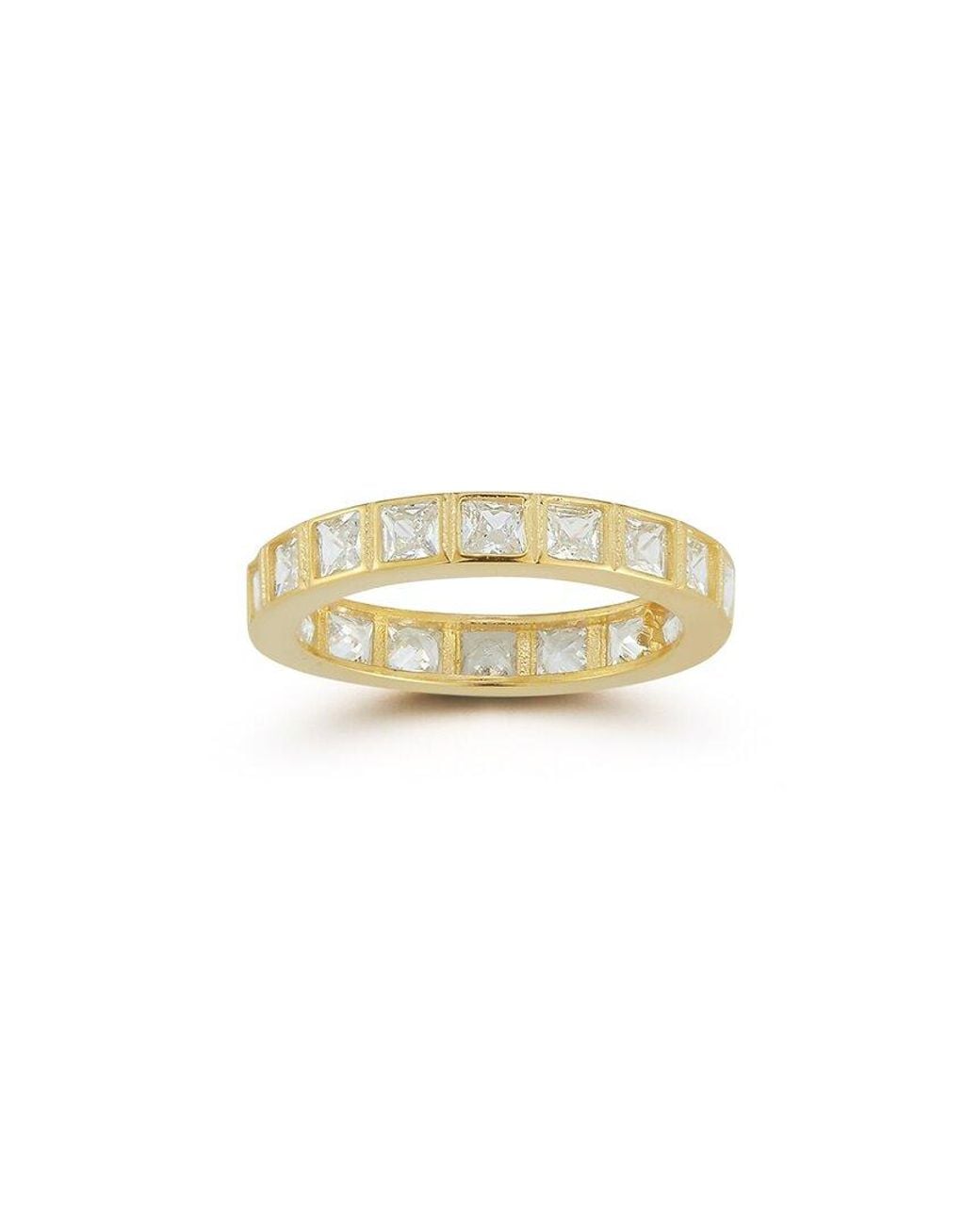 Chloe and Madison White 14k Over Silver Cz Ring