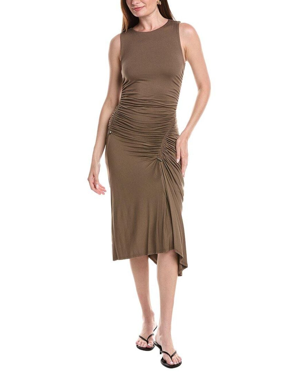 DKNY Brown Fit & Flare Dress