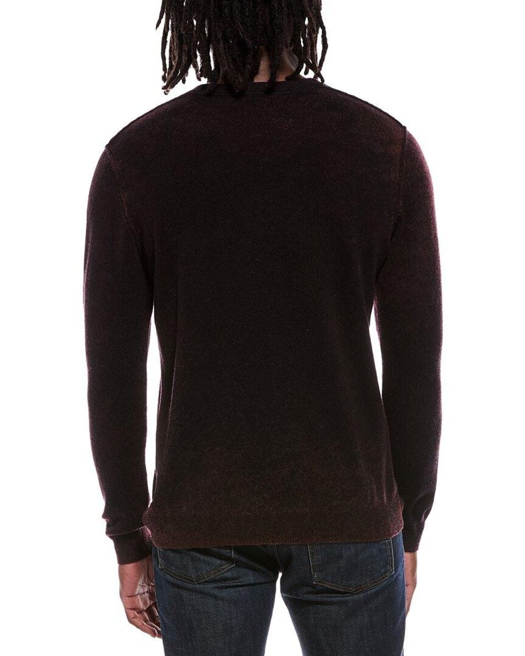 Autumn Cashmere Black Inked V-Neck 100% Cashmere Sweater for men