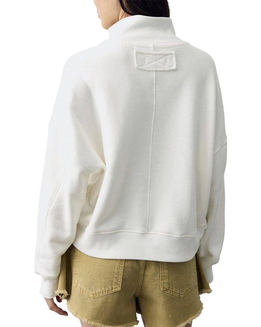 Free People White Timeless Pullover