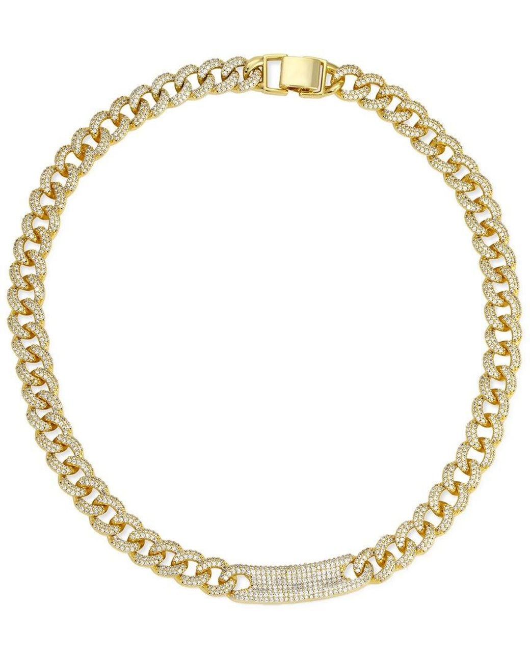 Eye Candy LA Metallic Cz Chain Necklace