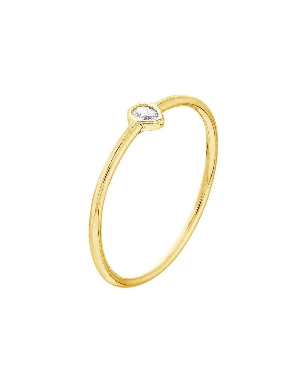 HAWLEY ST Metallic 14K 0.05 Ct. Tw. Diamond Ring