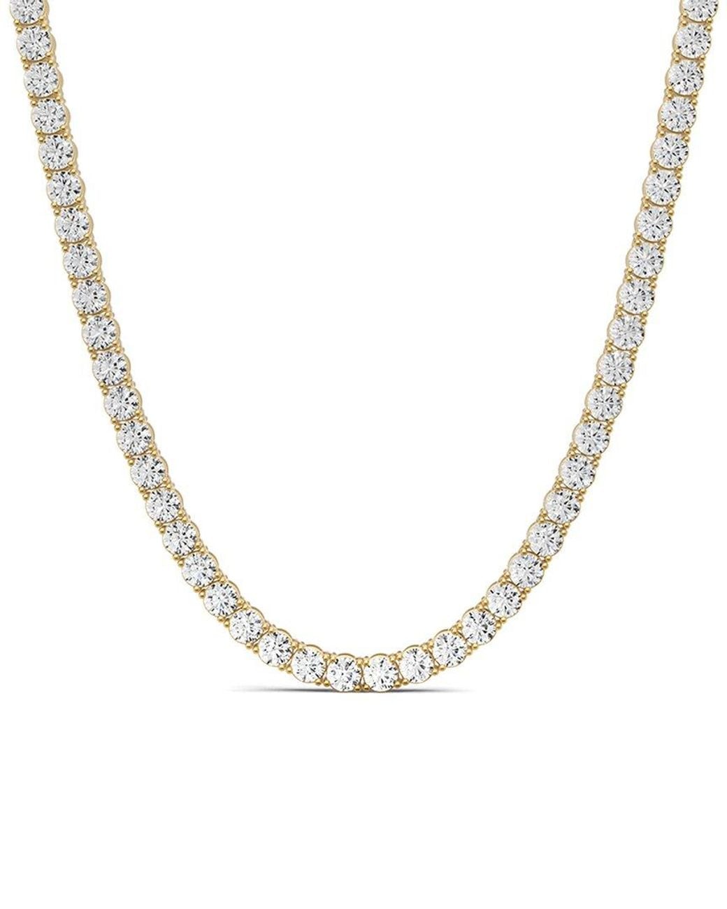 Lab Grown Diamonds Metallic 14K 3.00 Ct. Tw. Lab-Grown Diamond Tennis Necklace