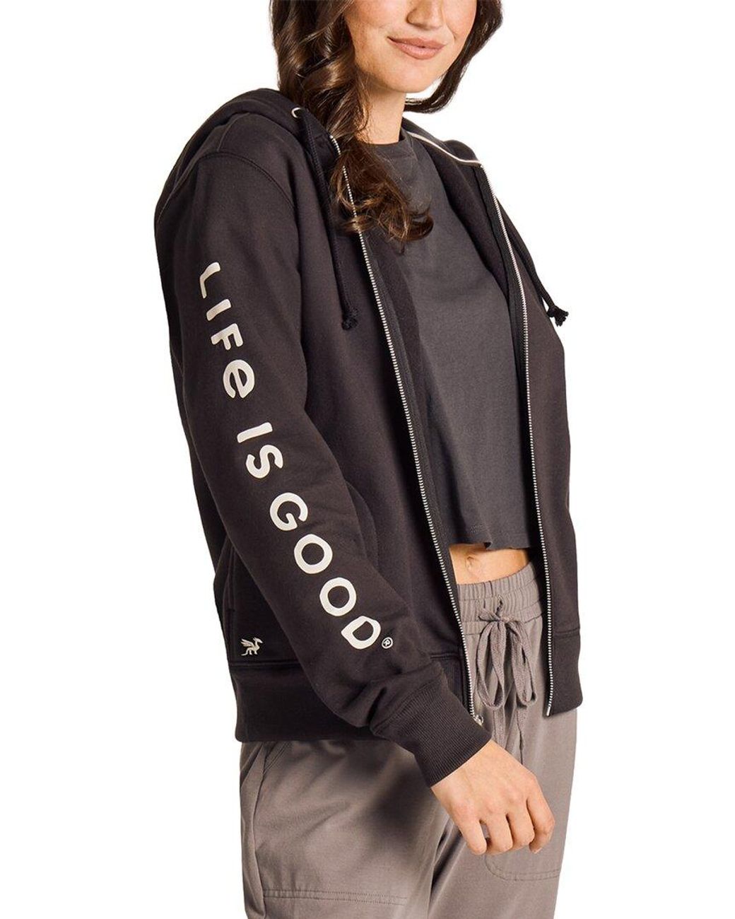 Life Is Good. Black Good Vibes Fleece Hoodie