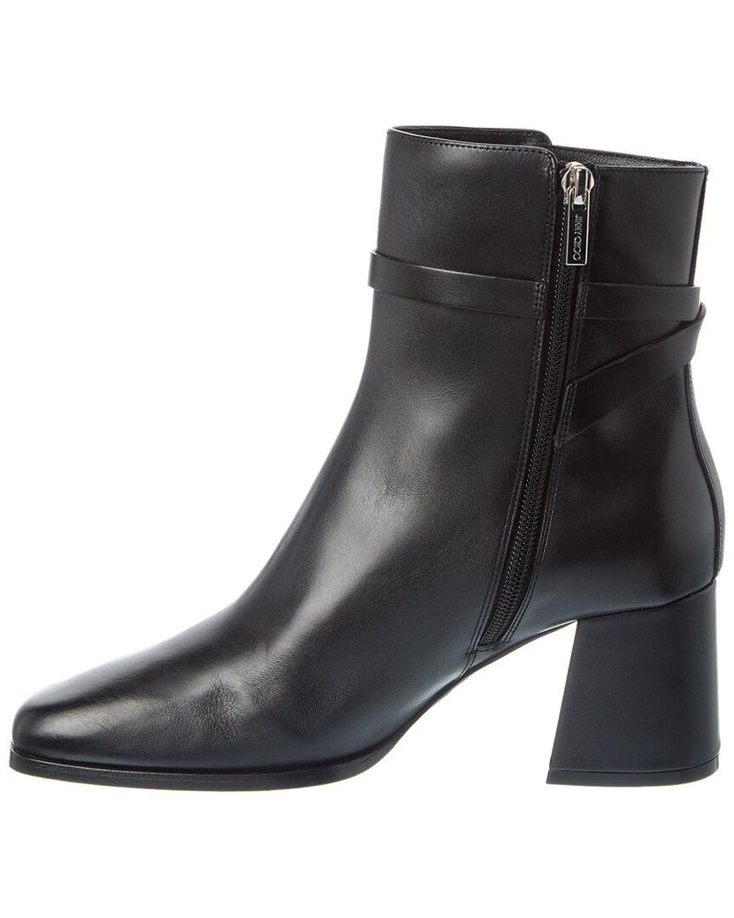 Jimmy Choo Black Lawton 65 Leather Bootie
