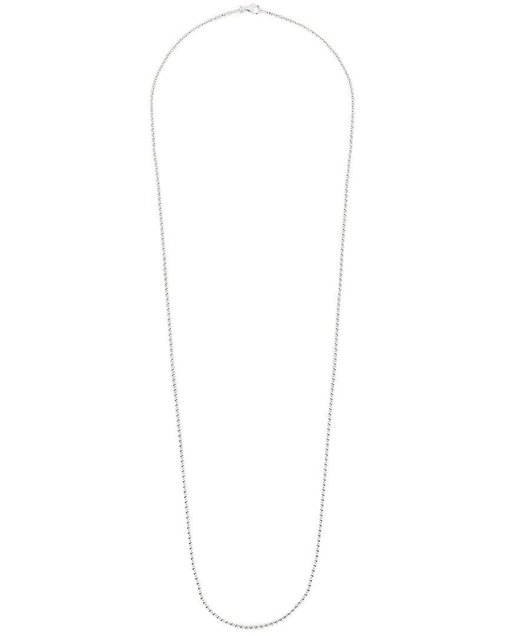 Sterling Forever Metallic Basia Dainty Beaded Chain Necklace