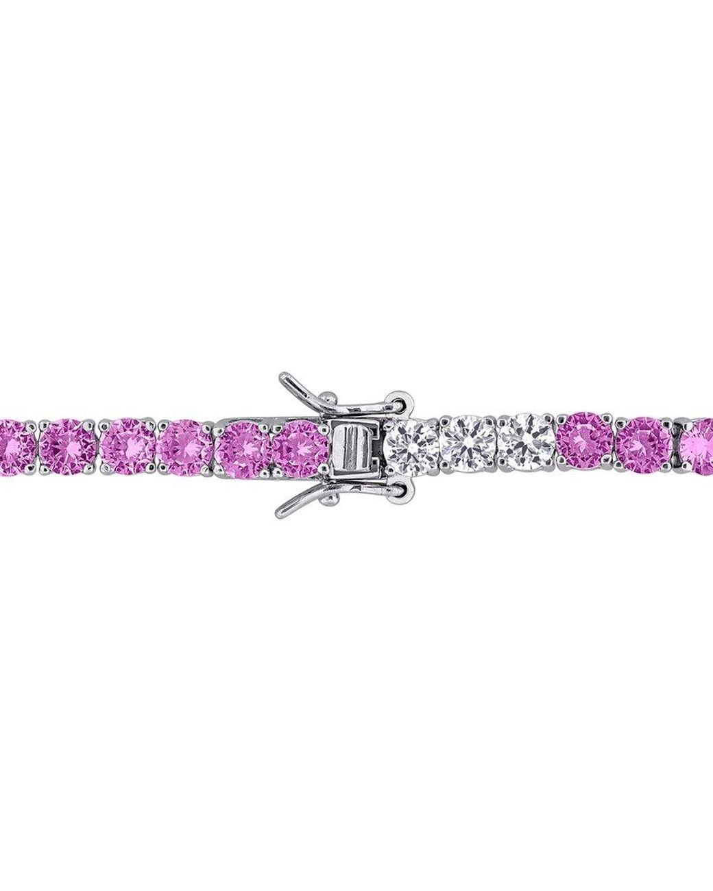 Rina Limor Purple 13.44 Ct. Tw. Lab-Grown And Sapphire Tennis Bracelet