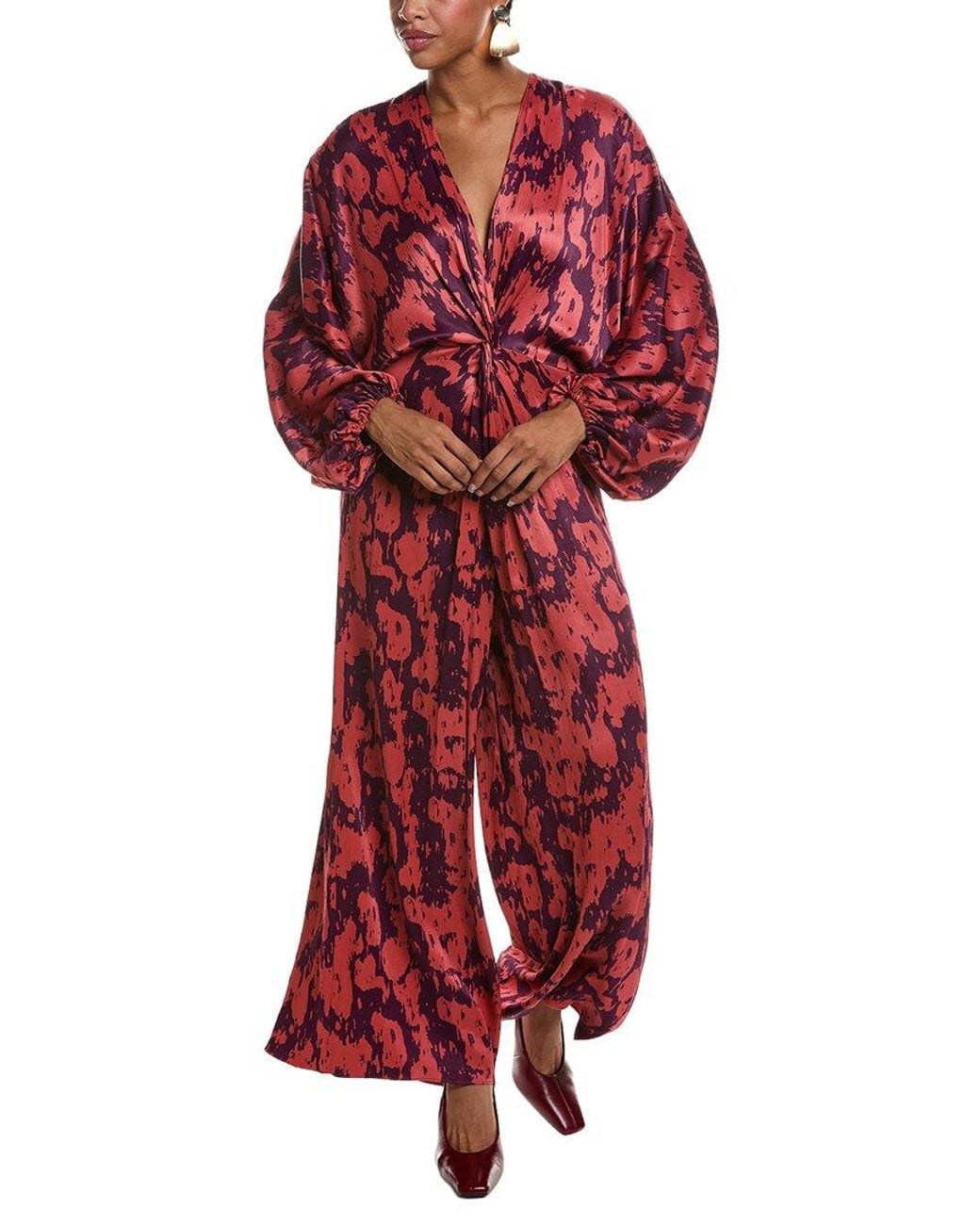 Diane von Furstenberg Red Kason Jumpsuit