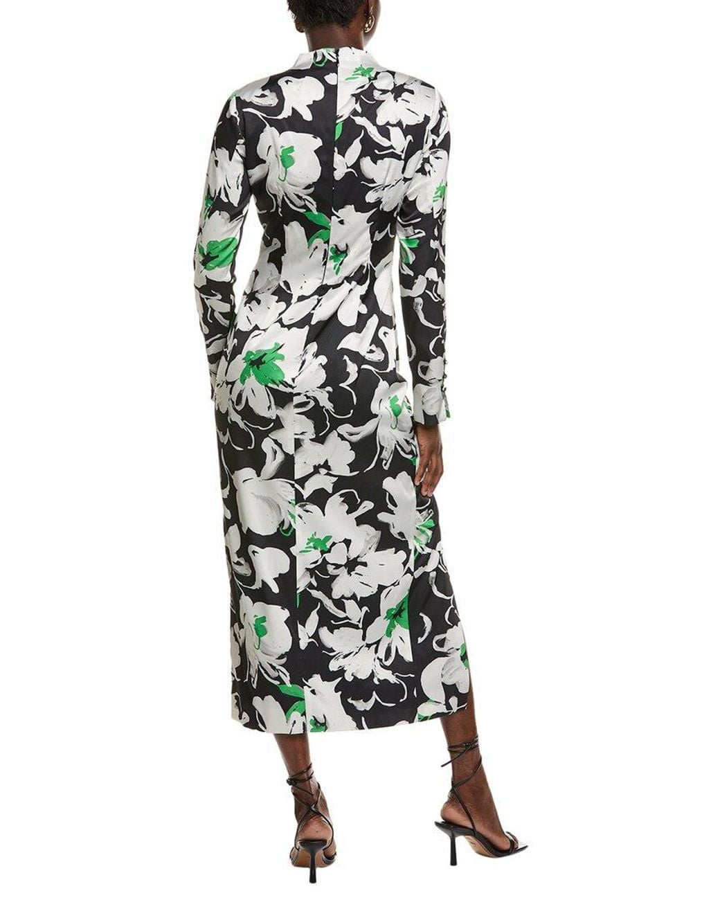 Lela Rose Black Draped Sheath Dress