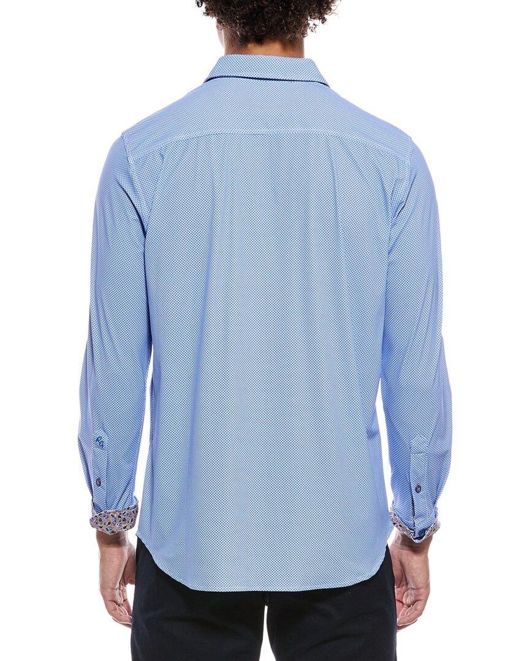 Robert Graham Blue Leros Knit Shirt for men