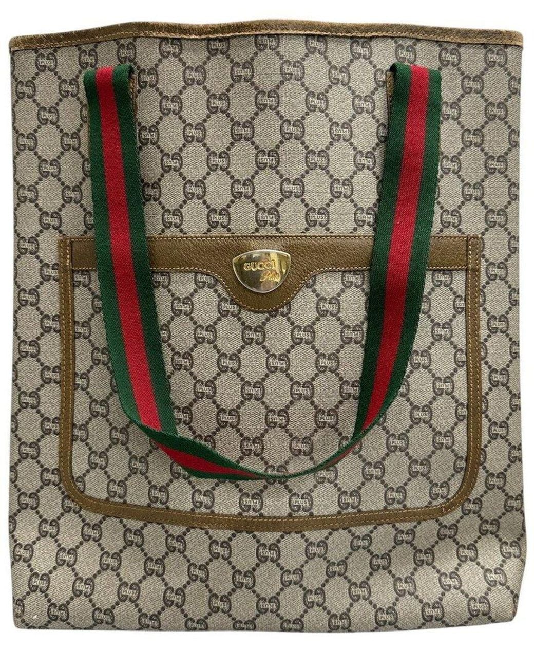 Gucci Multicolor Coated/Waterproof Canvas Gg Plus Tote (Authentic Pre-Loved)
