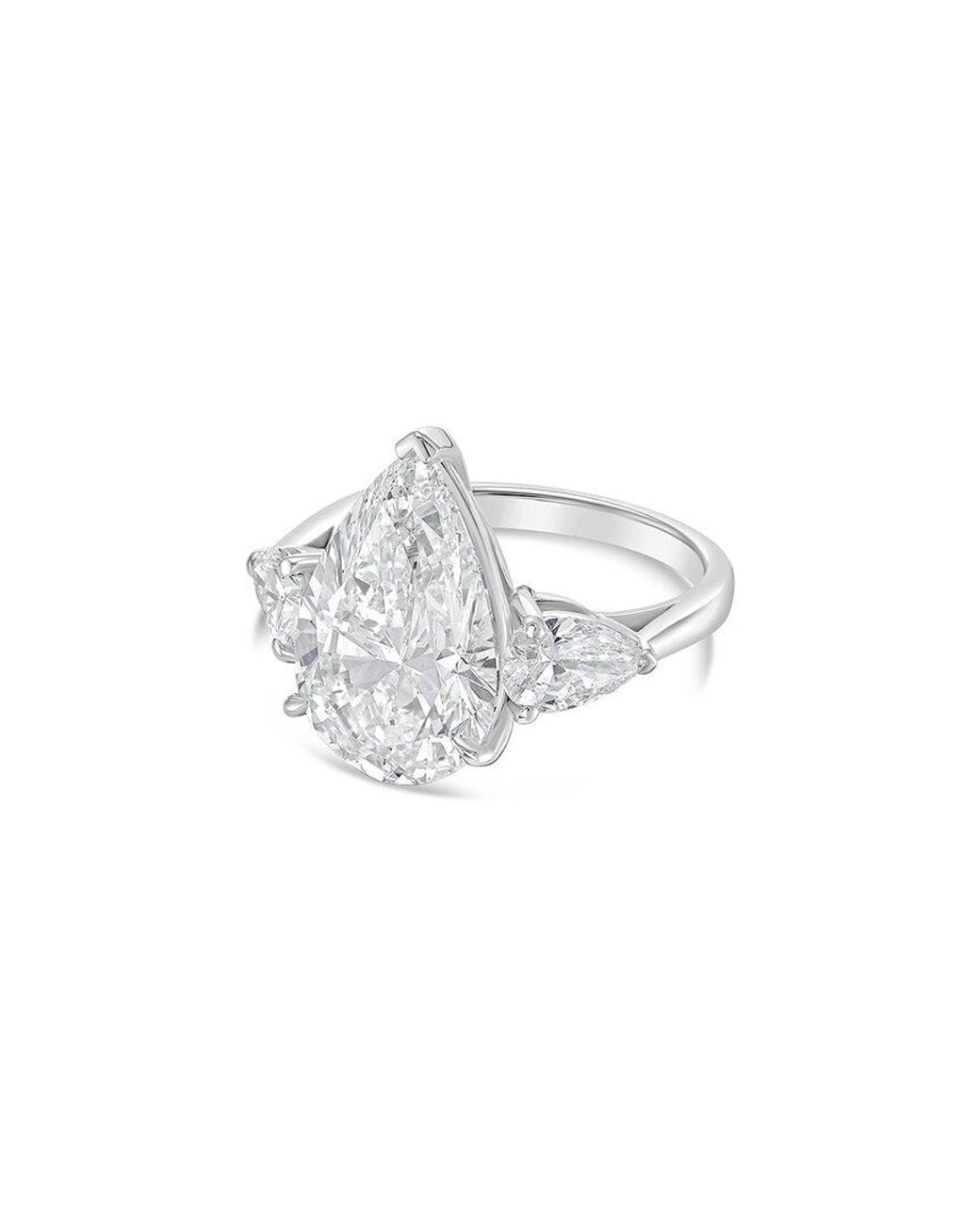 Diana M White Diana M. Platinum 11.00 Ct. Tw. Lab-Grown Diamond Three-Stone Ring