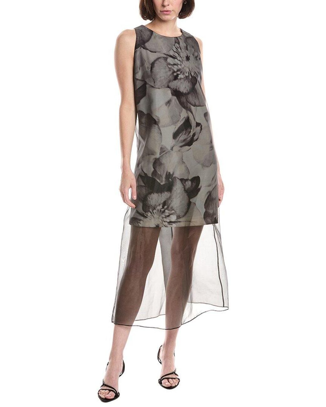 Kenneth Cole Black Mini Sheer Overlay Dress