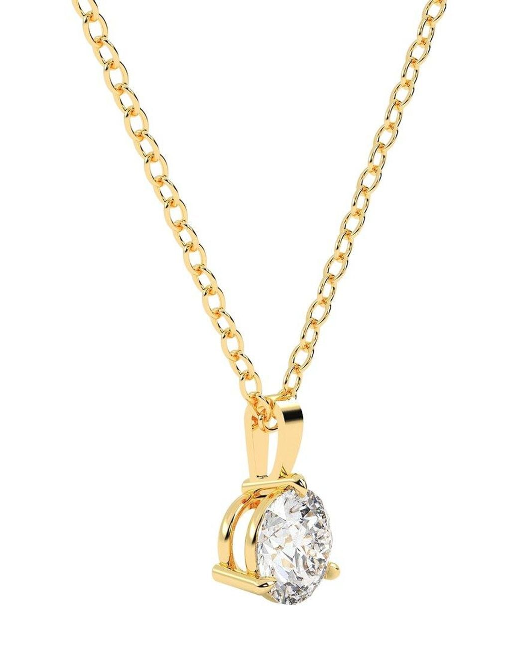Diamond Select Cuts Metallic 14K 0.33 Ct. Tw. Diamond Pendant Necklace