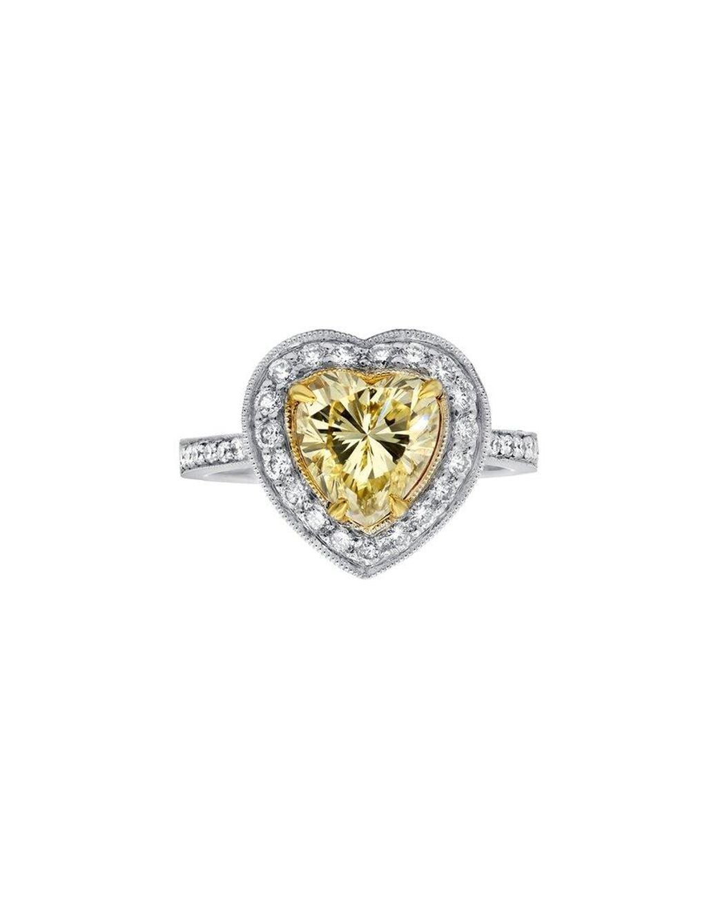 Diana M White Fine Jewelry 18K 3.00 Ct. Tw. Diamond Half-Set Ring