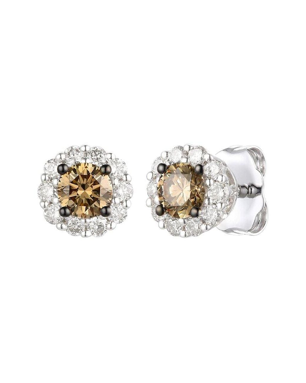 Le Vian White Euphoria Chocolate 14K 0.48 Ct. Tw. Diamond Solitaires Earrings