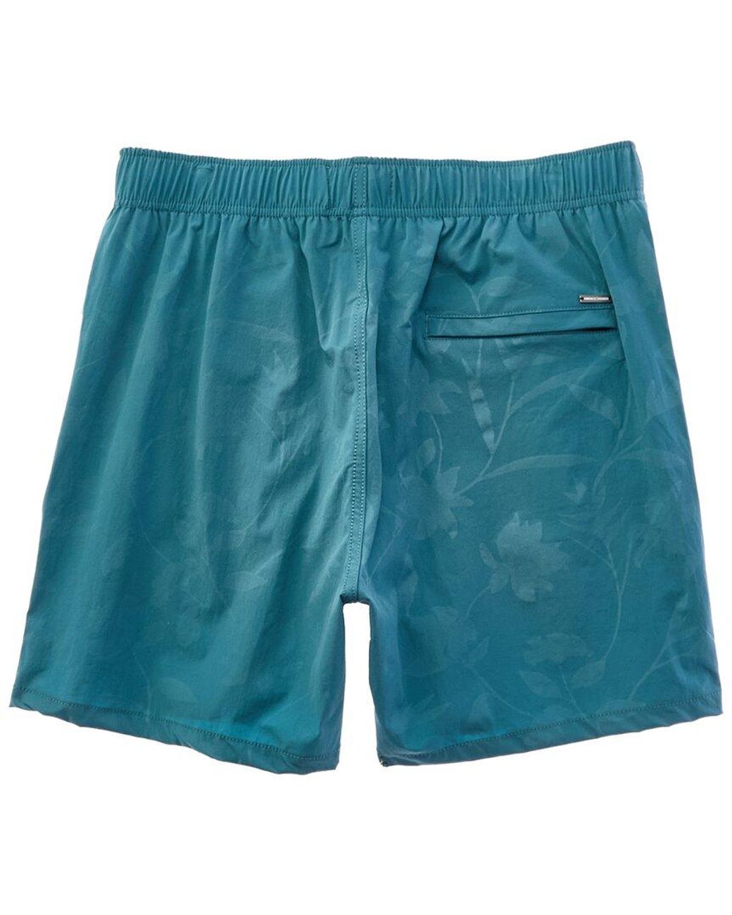 Vintage Summer Blue Embossed Volley Swim Short for men