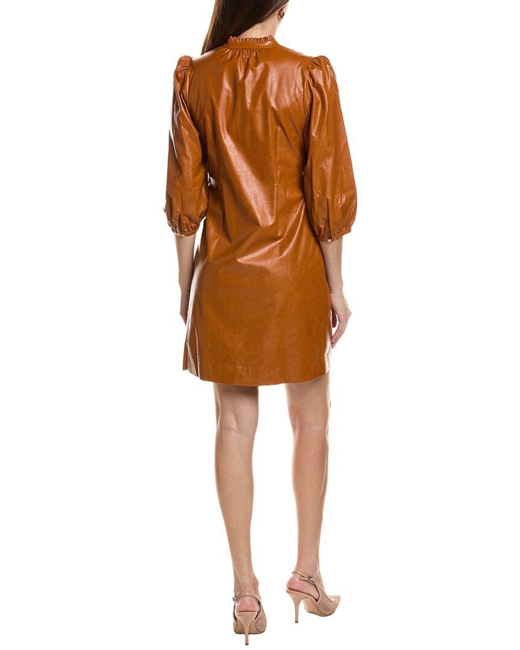 tyler boe Brown Sherri Vegan Leather Dress
