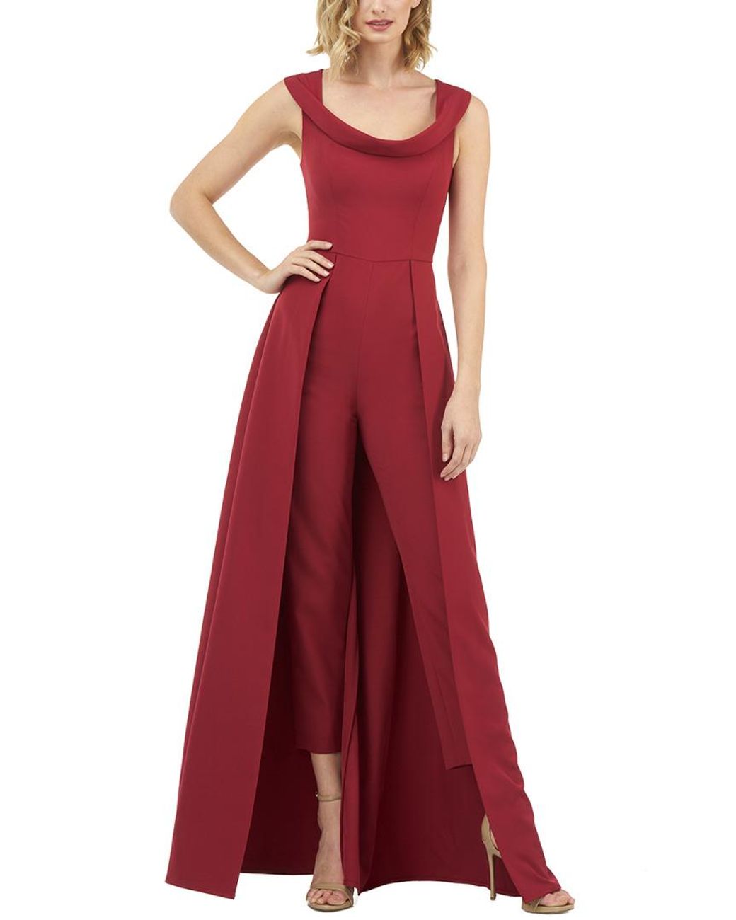 Kay Unger Synthetic Jumpsuit Gown in Ruby (Red) - Save 71% - Lyst