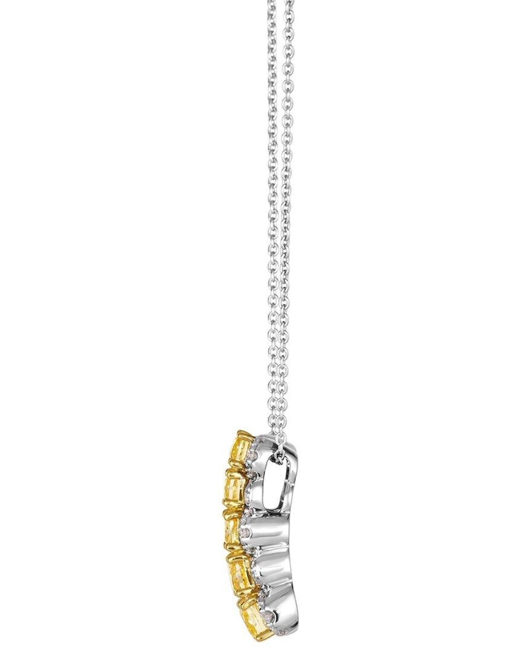 Le Vian Metallic Diamonds 14K Two-Tone 0.91 Ct. Tw. Diamond Pendant Necklace