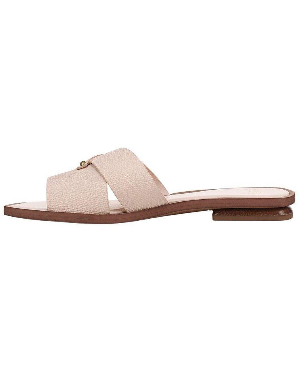 Franco Sarto Pink A-Etta Leather Slide